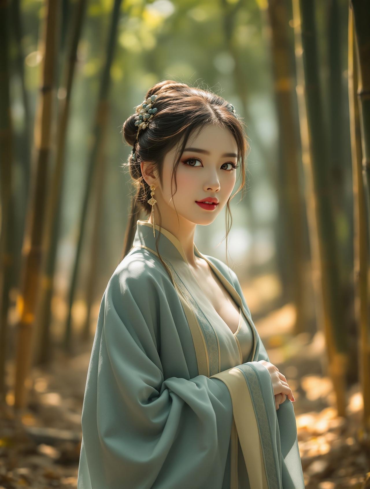 青绿山水汉服 - 私房网汉服写真
